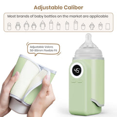 Meehuan bottle warmer night light provides soft glow for night feeds.