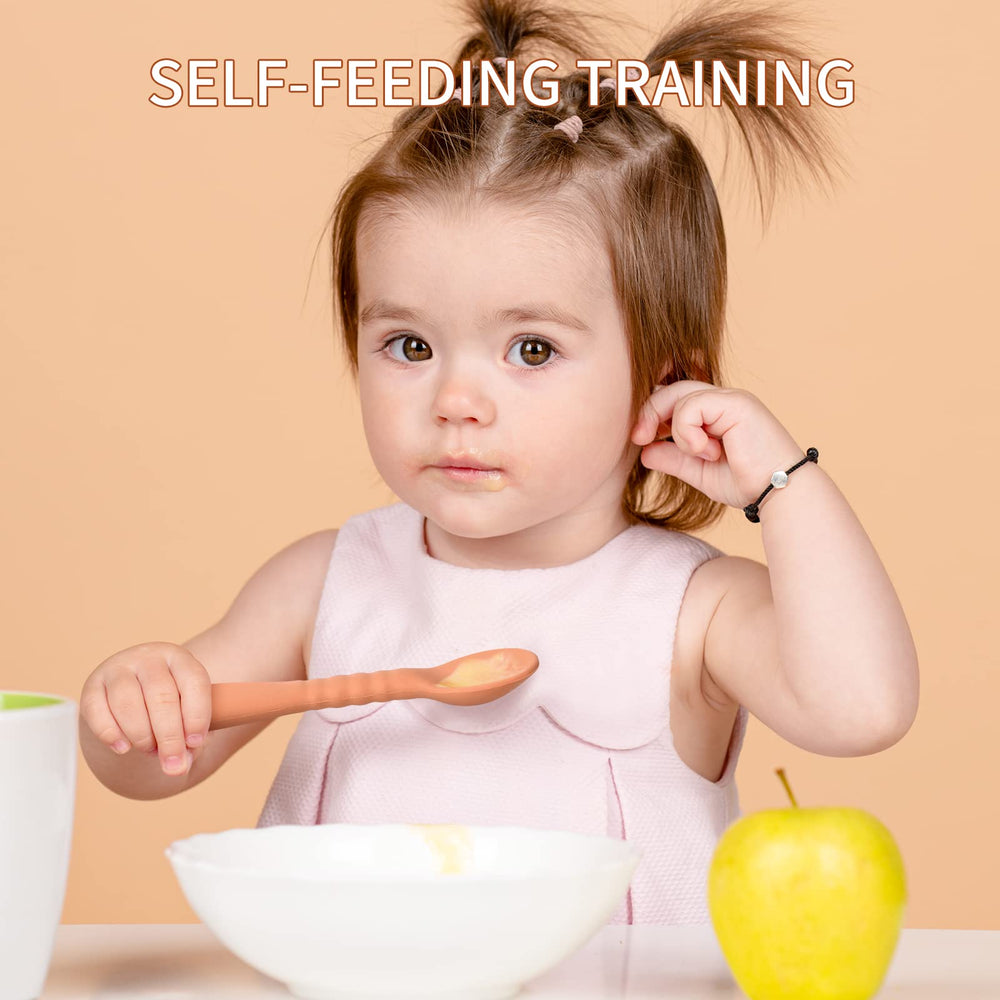 ME.FAN first-stage spoons feature ergonomic handles for tiny hands during training.