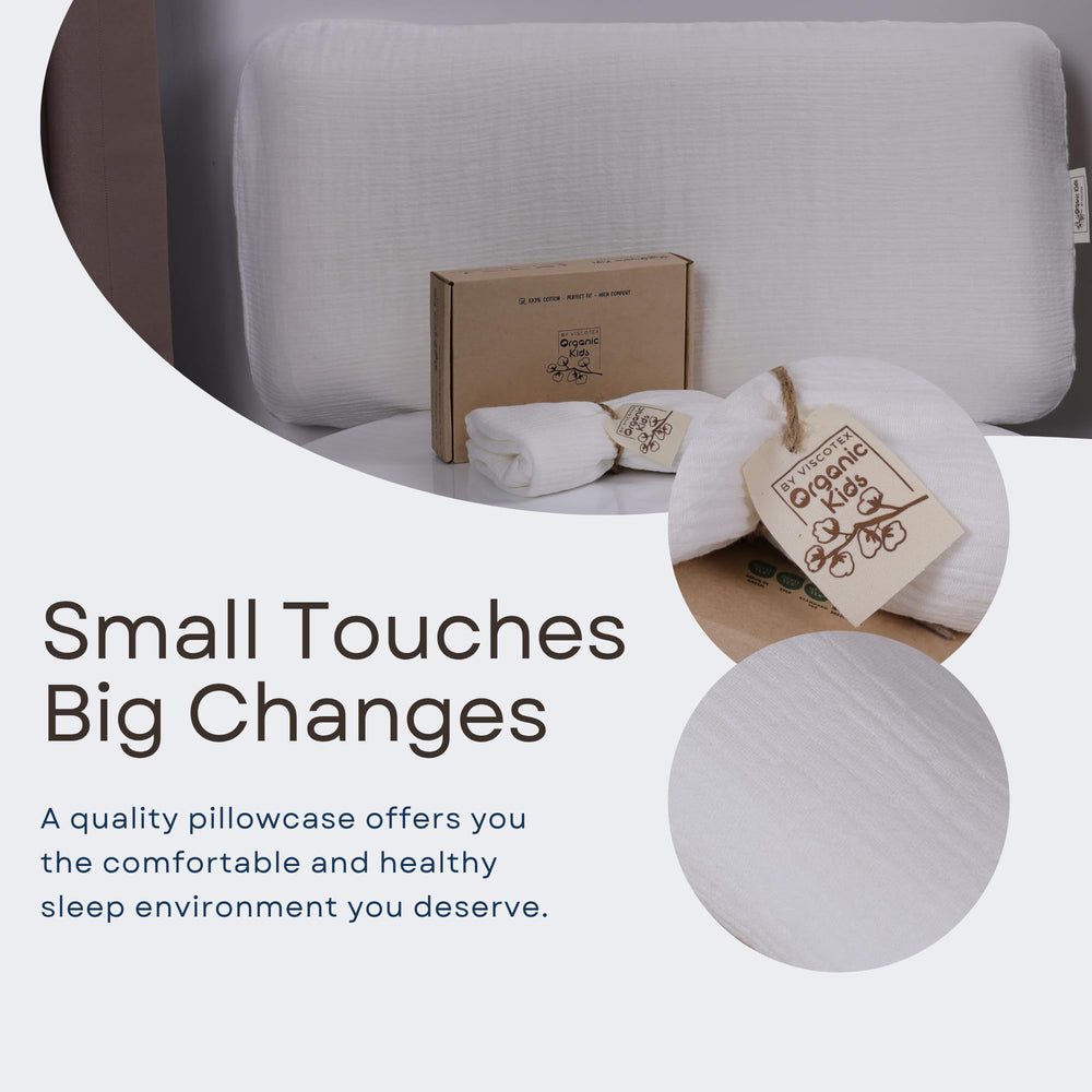 MEFOPILO organic cotton pillowcase offers gentle daily comfort for kids