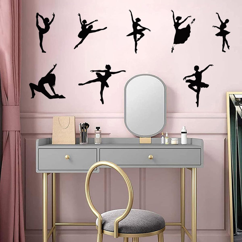MEFOSS ballet yoga art decals add elegance to a dance studio or practice space.