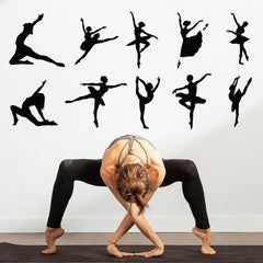 MEFOSS Dance Girls wall stickers brighten a bedroom and peel off easily.