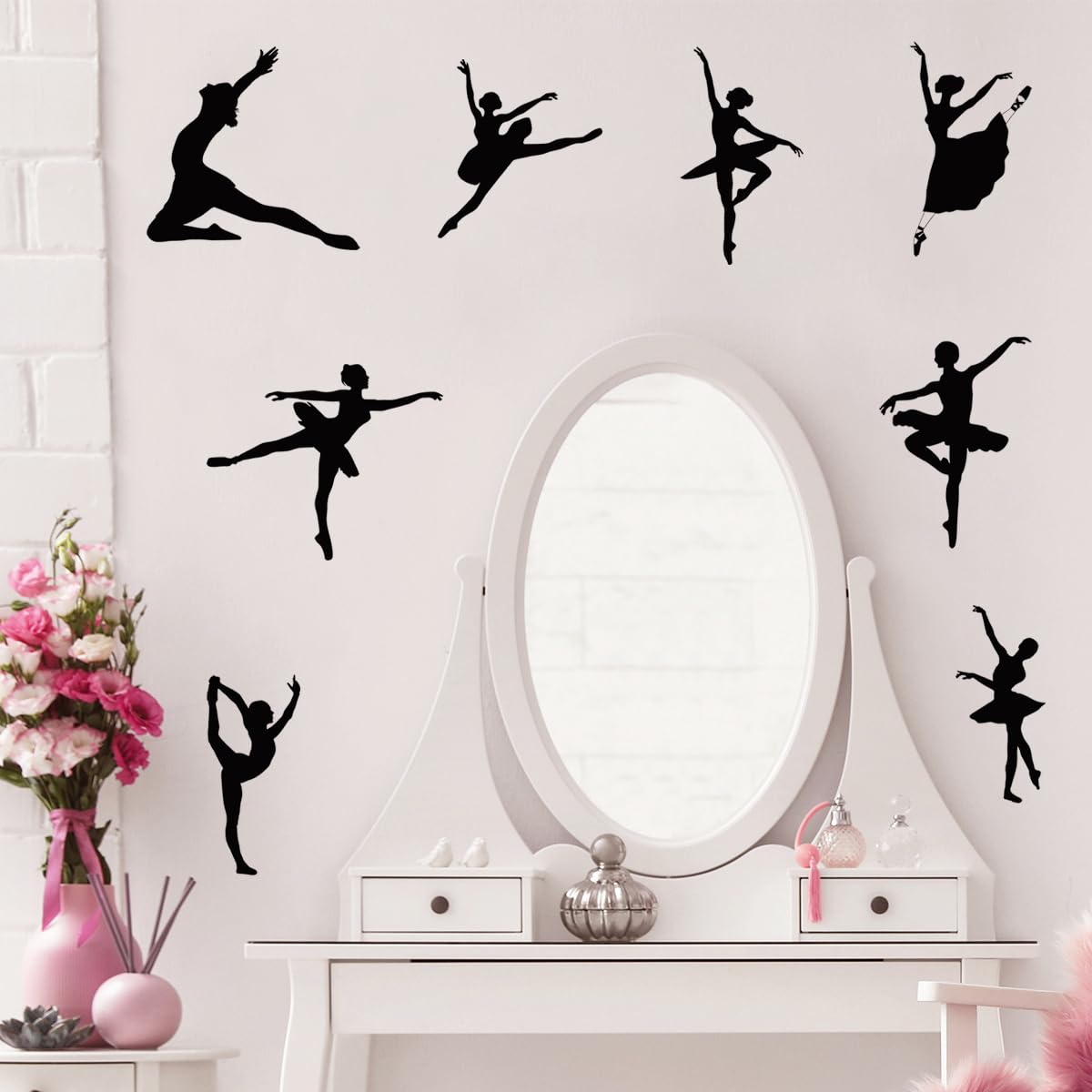 MEFOSS dance decals come in ten poses for dynamic decorating ideas.