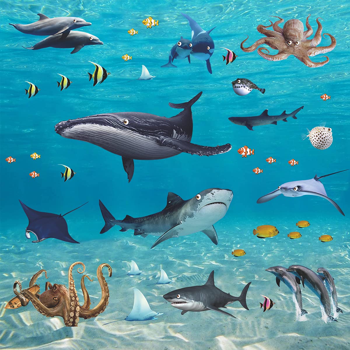 MEFOSS dolphin wall sticker brightens nurseries with friendly undersea charm