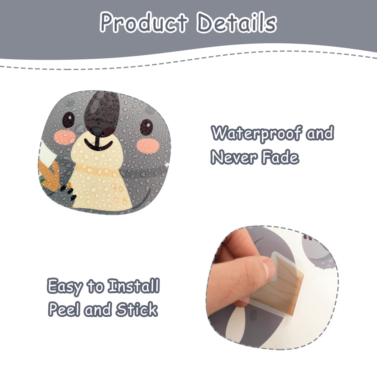 MEFOSS easy-peel koala stickers let kids participate in DIY decorating.
