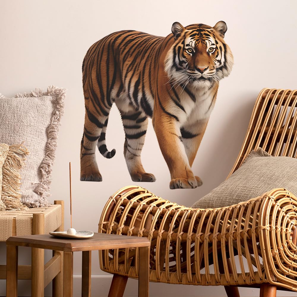MEFOSS tiger wall decal in classroom backdrop enhances learning space.