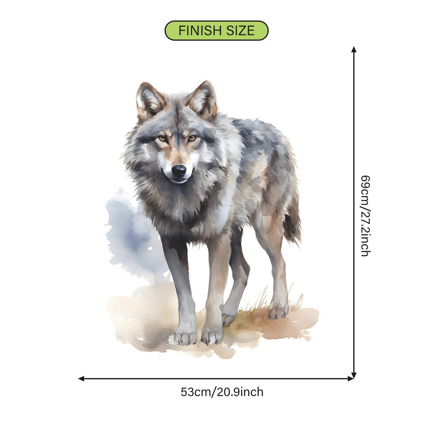 MEFOSS wolf wall decal easy to peel and reposition for quick room updates
