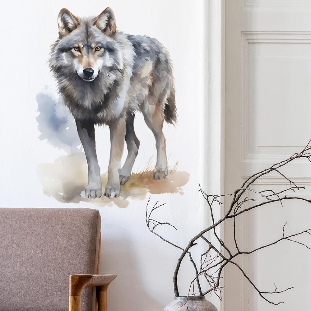 MEFOSS wolf wall decal removable without residue for flexible decorating