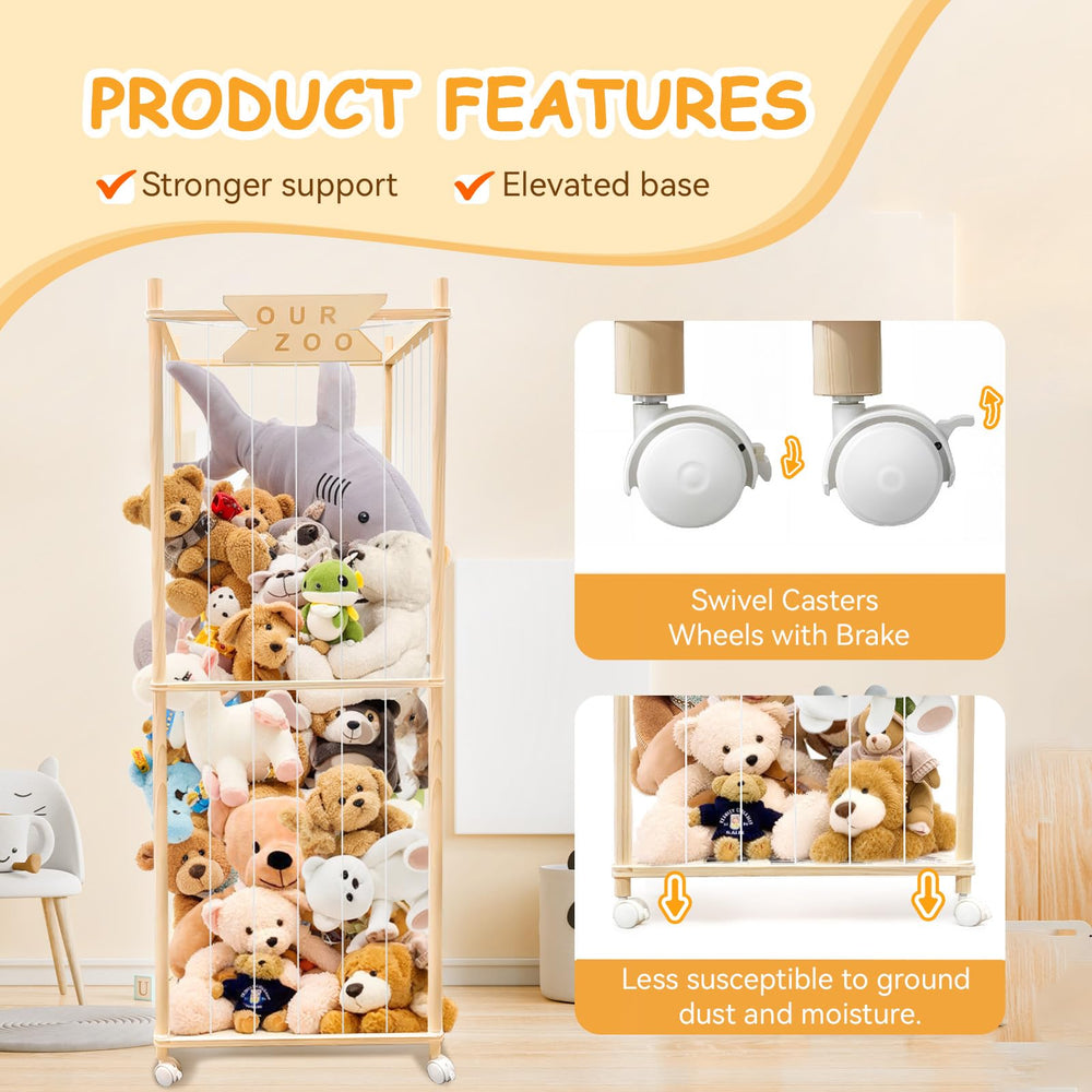 Megapuxin organizer with rounded corners protects children during playtime.