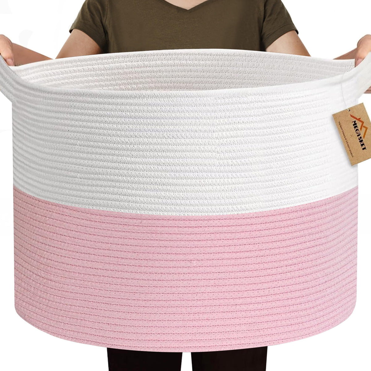 MEGASKET 115L pink basket for toy storage in the living room
