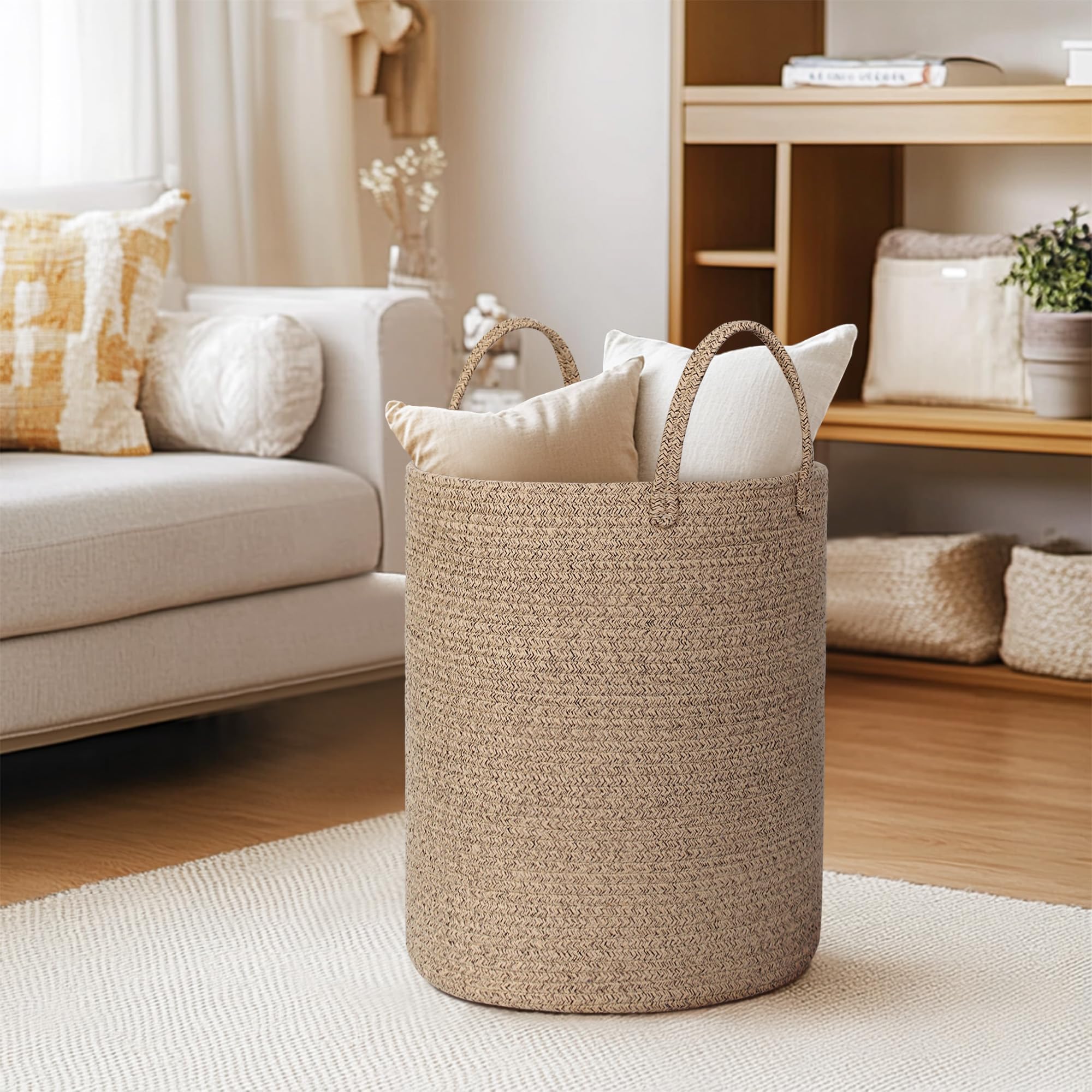 MEGASKET breathable cotton rope promotes airflow to help reduce damp smells.