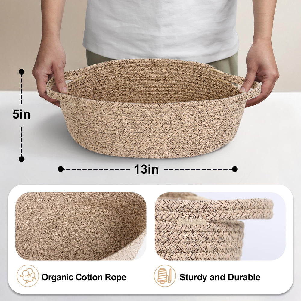 MEGASKET cotton rope gift basket ideal for nursery organization.