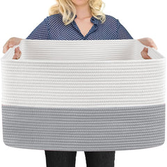MEGASKET extra large rectangle laundry basket in grey with spacious capacity and clean lines.