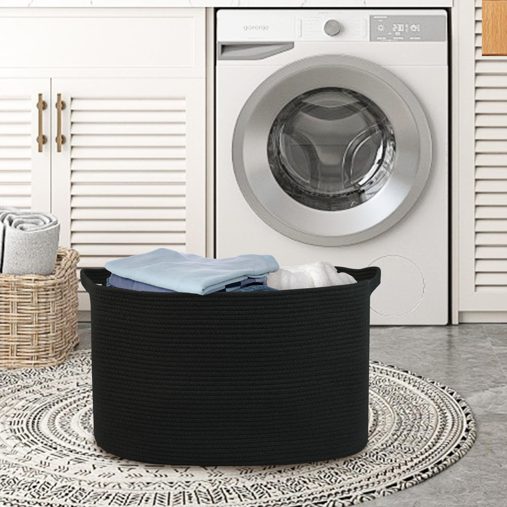 MEGASKET floor or shelf storage basket fits on floor or shelves.