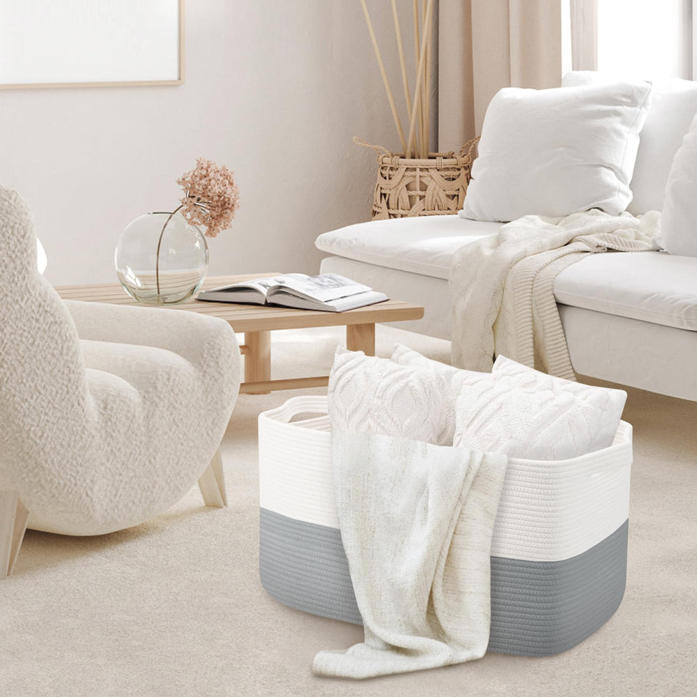 MEGASKET foldable basket collapses flat for compact storage.
