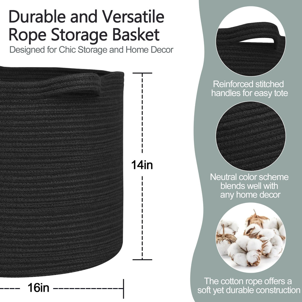 MEGASKET large black basket living room setup demonstrates versatile organization.