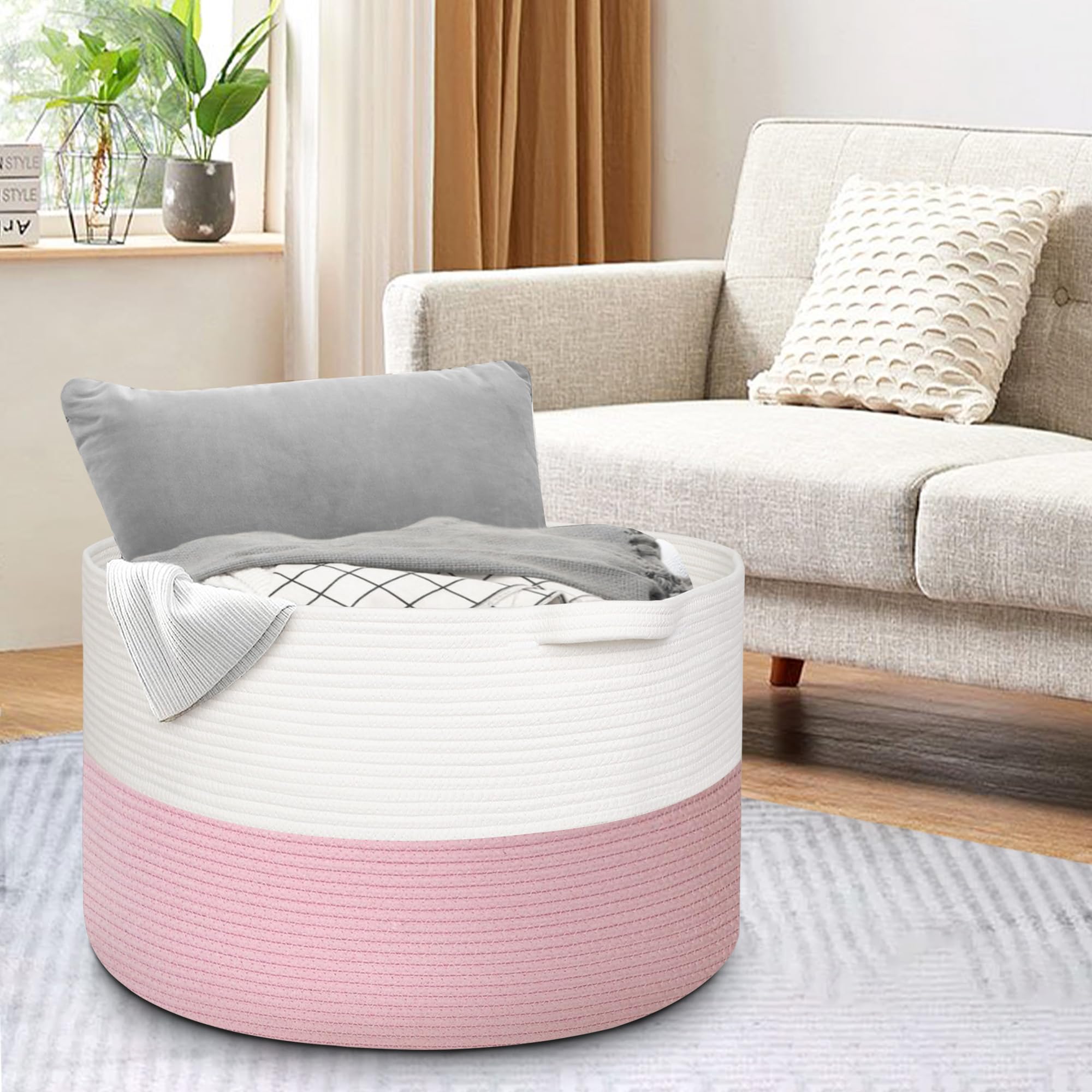 MEGASKET large toy bin with reinforced handles for easy transport