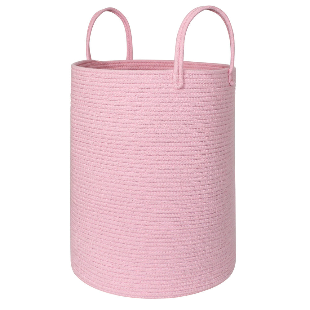 MEGASKET pink laundry basket with wide opening for quick access
