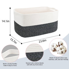 MEGASKET rectangle storage bin with handles keeps toys organized and portable.