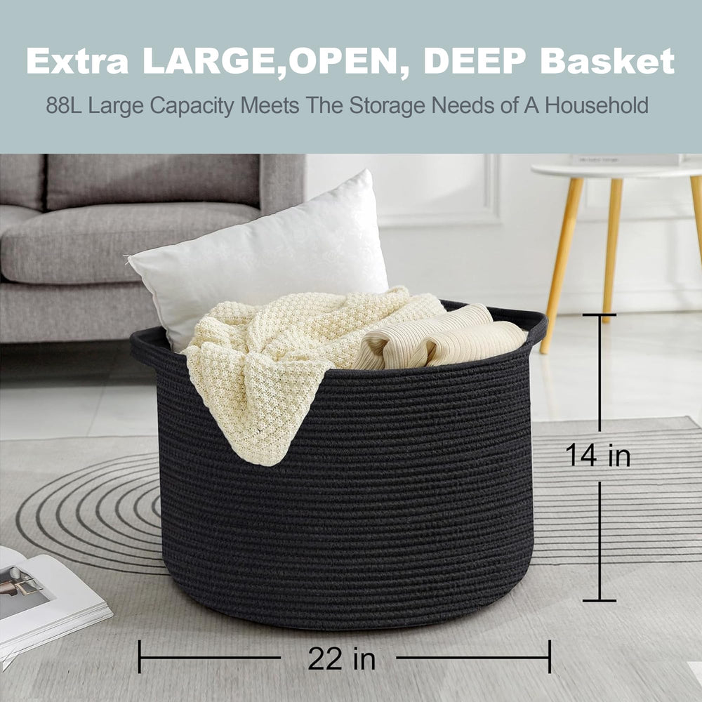 MEGASKET toy and blanket storage basket keeps nursery clutter neatly contained.