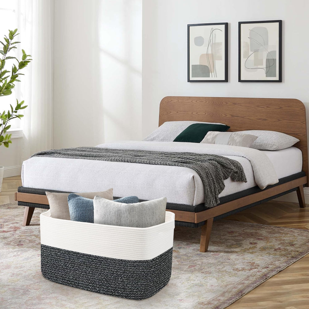 MEGASKET multi-function basket fits on floors or shelves for versatile storage.