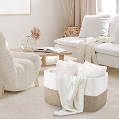 MEGASKET XL blanket basket capacity holding throws and pillows