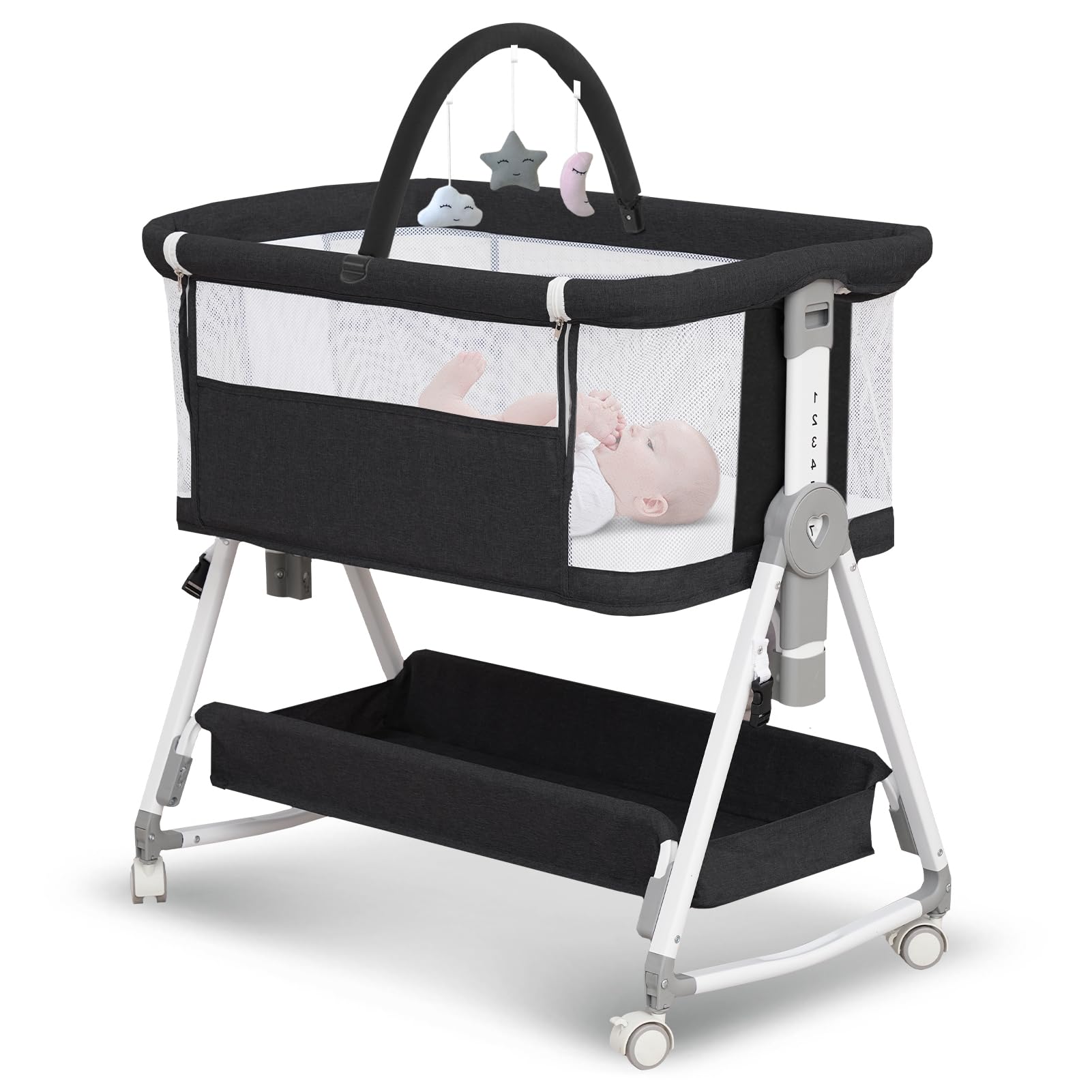 MEICHYUN 3-in-1 bassinet design for versatile newborn sleep.