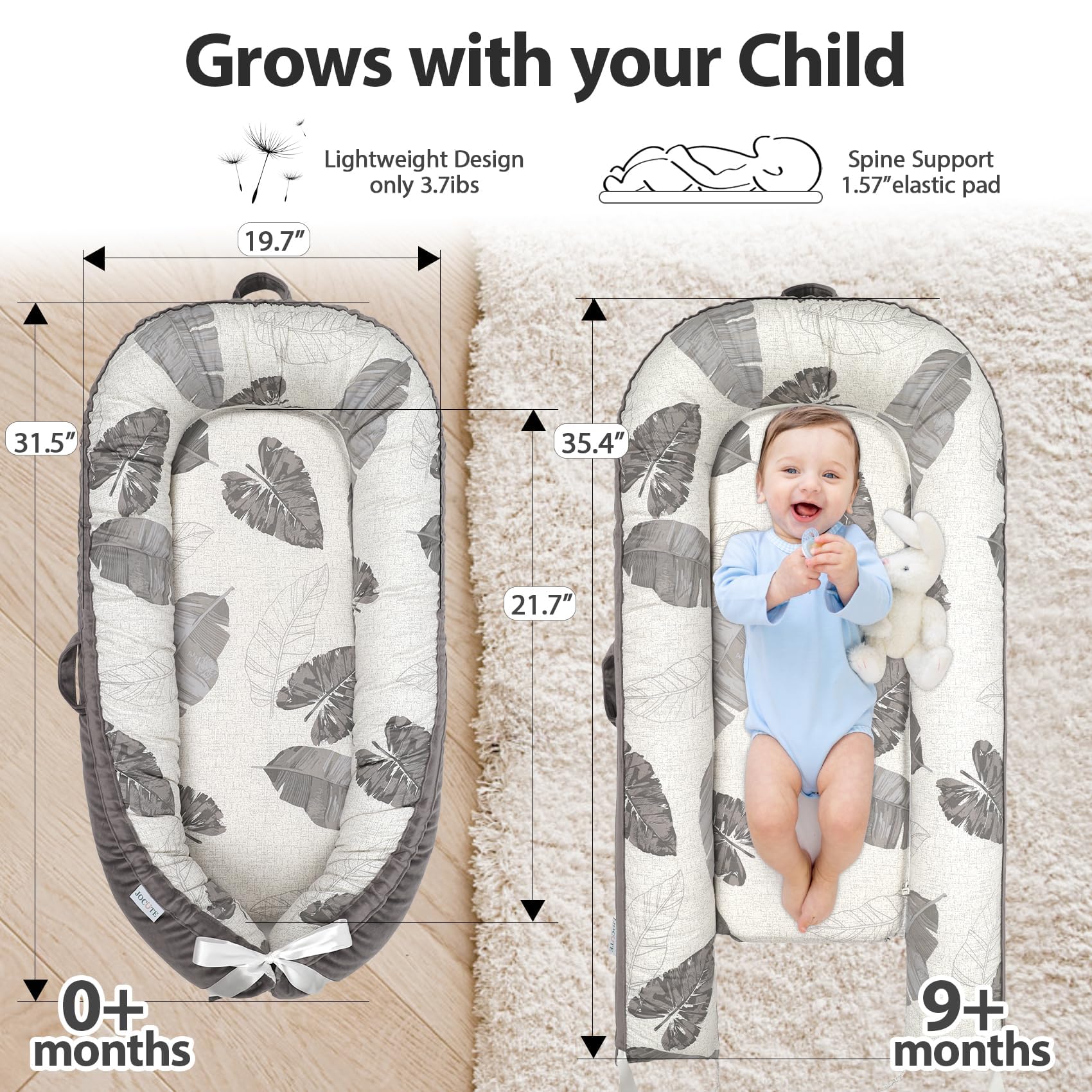 Removable, washable cover on the Meindoovm lounger for easy care.