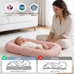 Meindoovm Baby Lounger with breathable fabric for comfort.