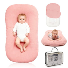 Meindoovm Baby Lounger with cover included, easy to clean and cozy.