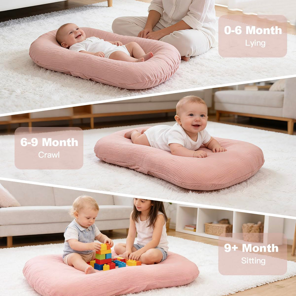 Meindoovm Baby Lounger cozy cradle design supports engagement.