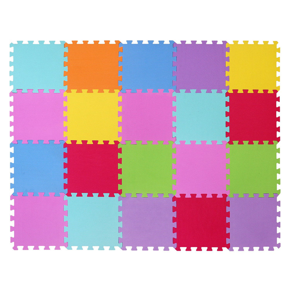 Meiqicool interlocking multi-color tiles for versatile room layouts.