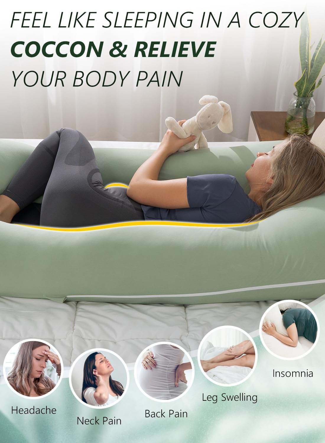 Closeup of Meiz bamboo rayon cover highlighting breathable fabric.