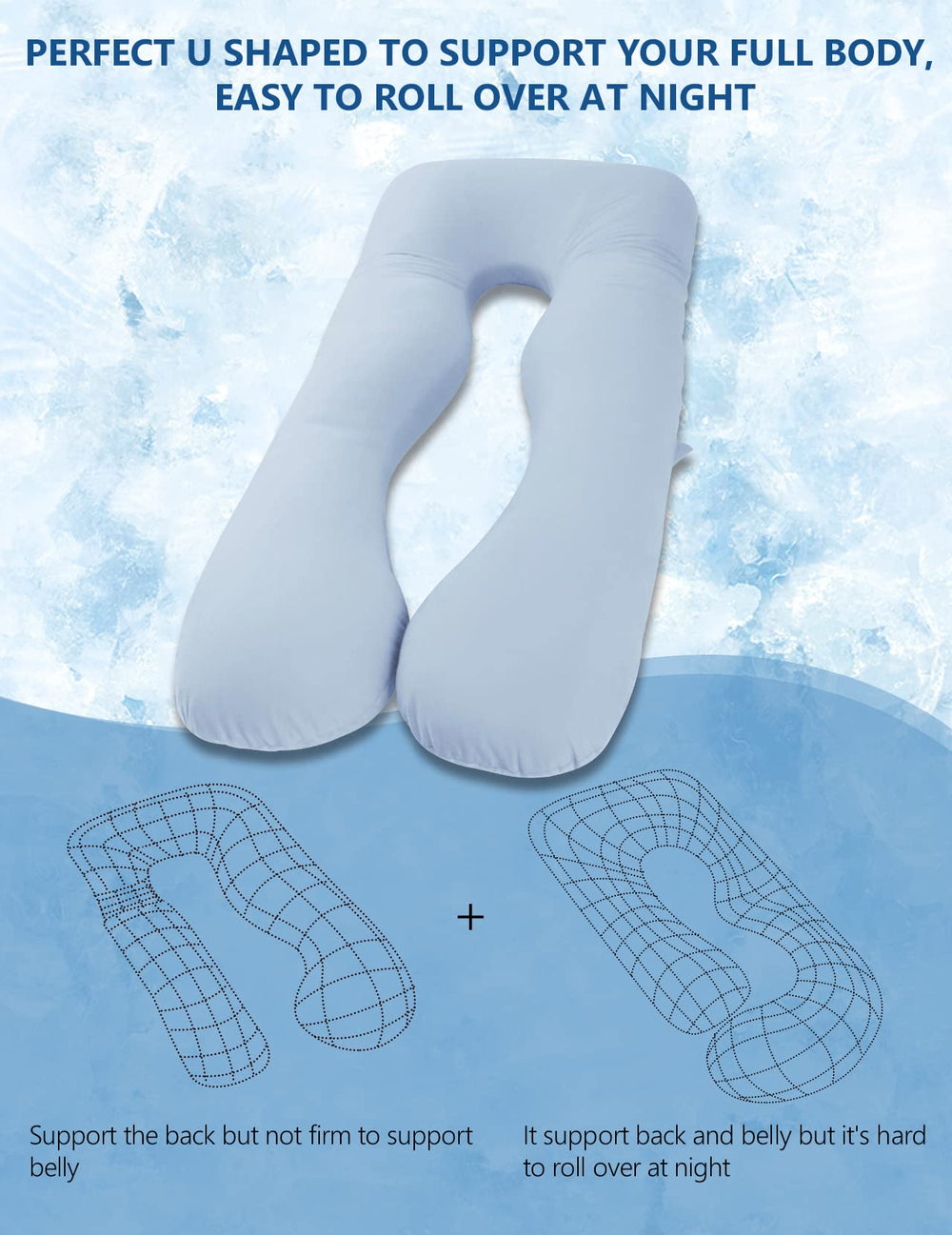 Meiz pregnancy pillow makes a thoughtful maternity gift for relaxation.