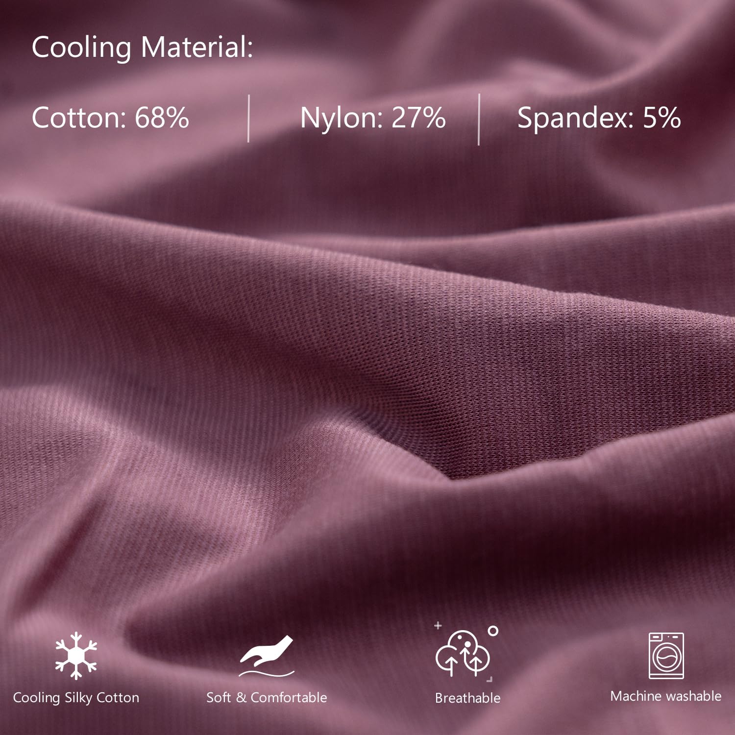 Meiz cooling silk jersey cover for breathable, comfortable nights