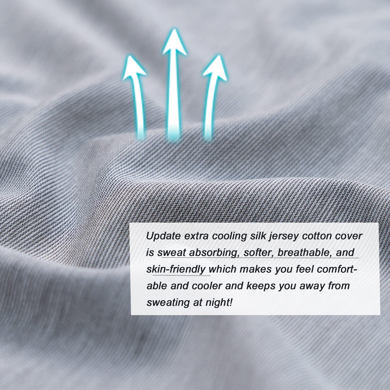 Meiz pregnancy pillow double-zipper close-up illustrating adjustable height and filling.
