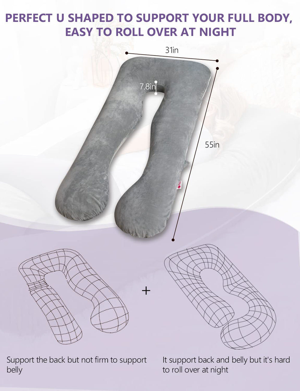 Meiz pregnancy pillow makes a thoughtful gift for expectant loved ones