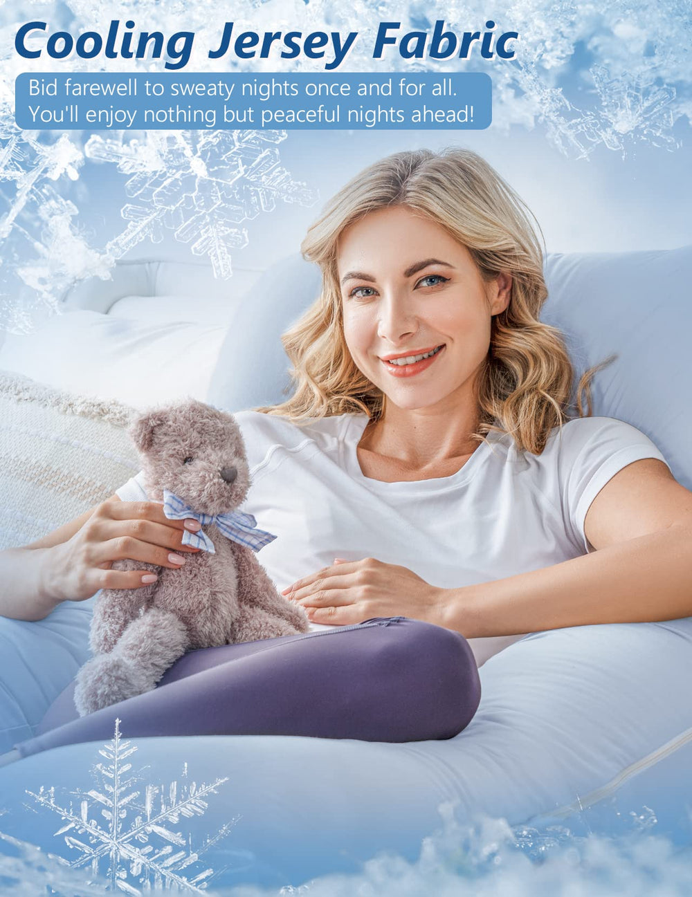 Meiz pillow suitable for side, back, and stomach sleepers for comfort.
