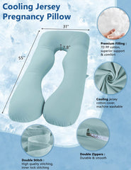 Meiz u-shape design supports back, hips, and knees for ergonomic sleep positioning