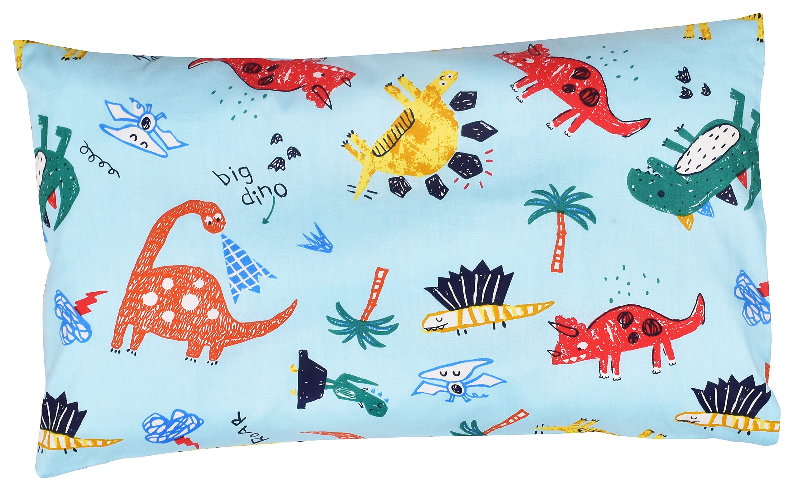MEJU dinosaur pillowcase 13x19 in soft cotton for everyday kid use.