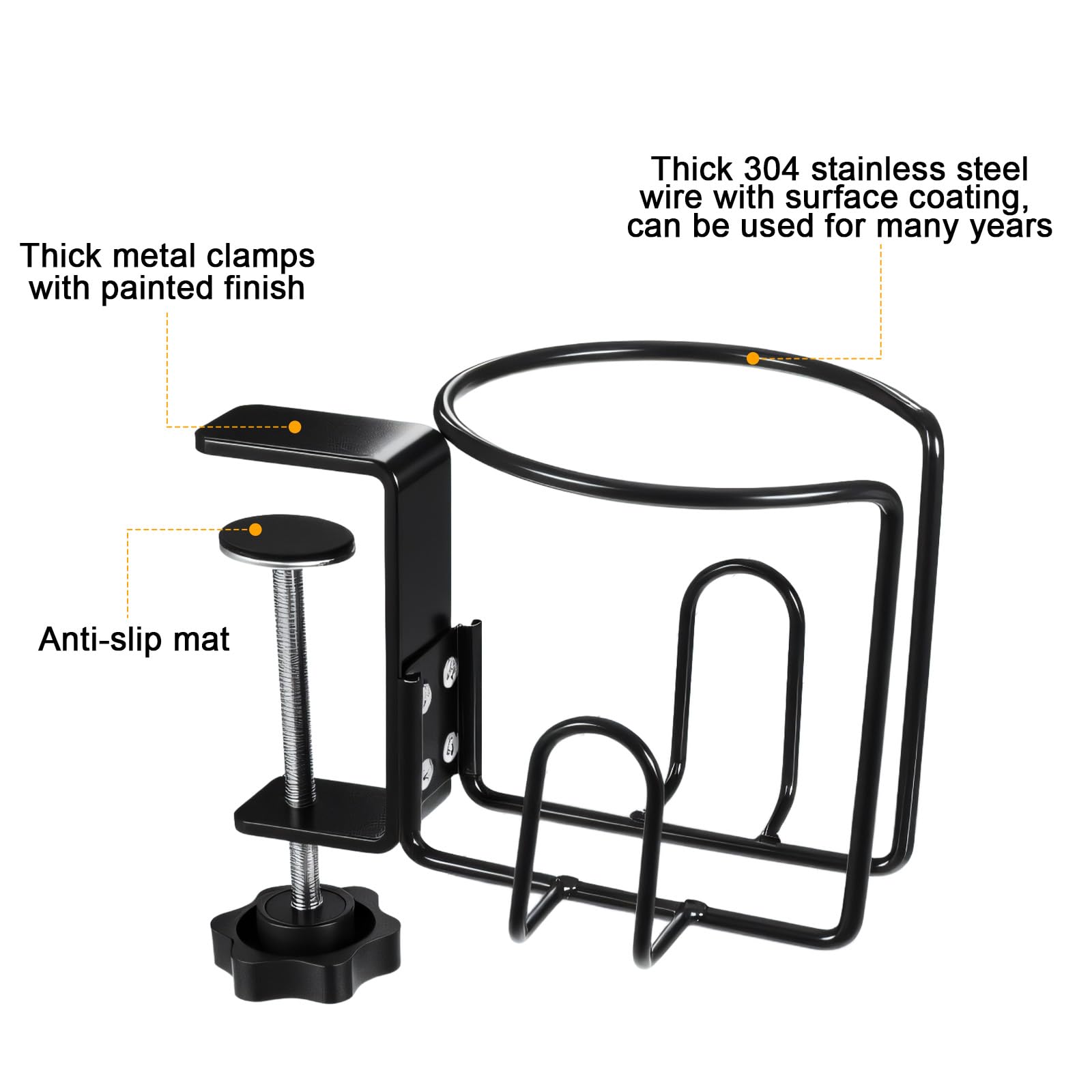 mekueeex stainless steel cup holder resists rust for long lasting desk organization