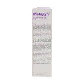 Fingertip application of Melagyn gel showing silky texture and gentle feel.
