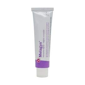 Close-up of Melagyn gel tube texture suggesting smooth application and comfort.
