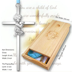 Meliatomia praying cross 6in baptism gift ready for christening celebrations