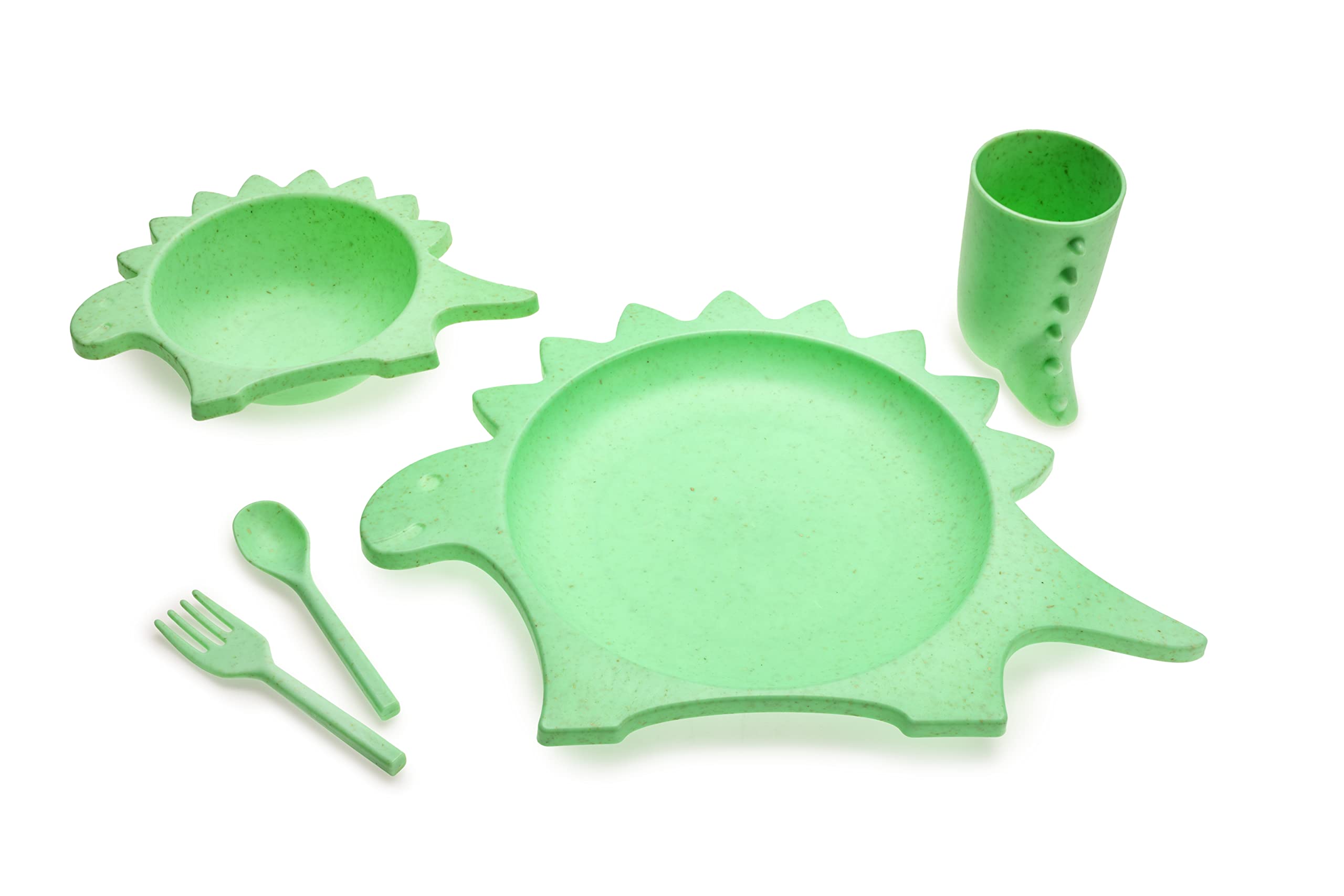 Melii Dinosaur meal set plate – durable cellulose for everyday kids meals and easy cleaning