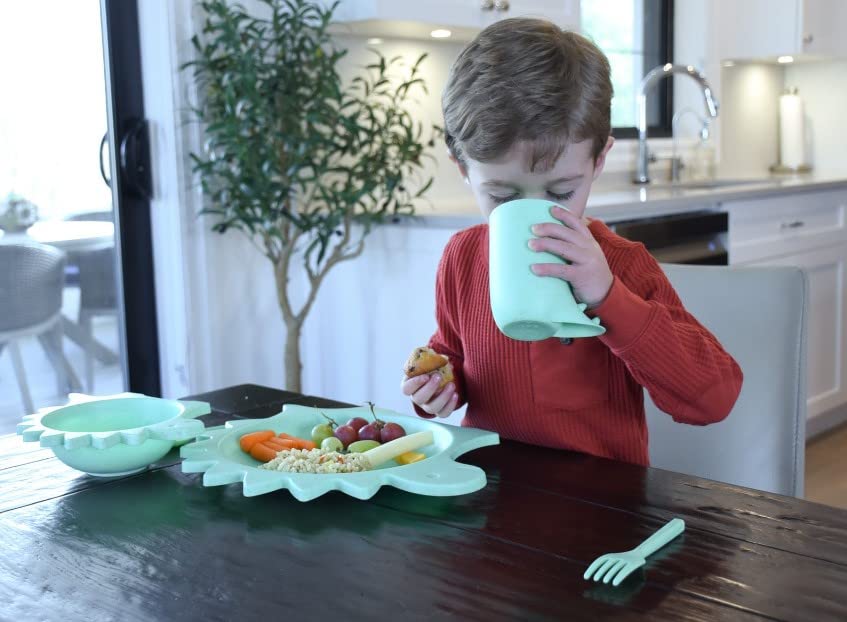 Melii Dinosaur meal set spoon-and-fork – safe utensils for toddlers during meals