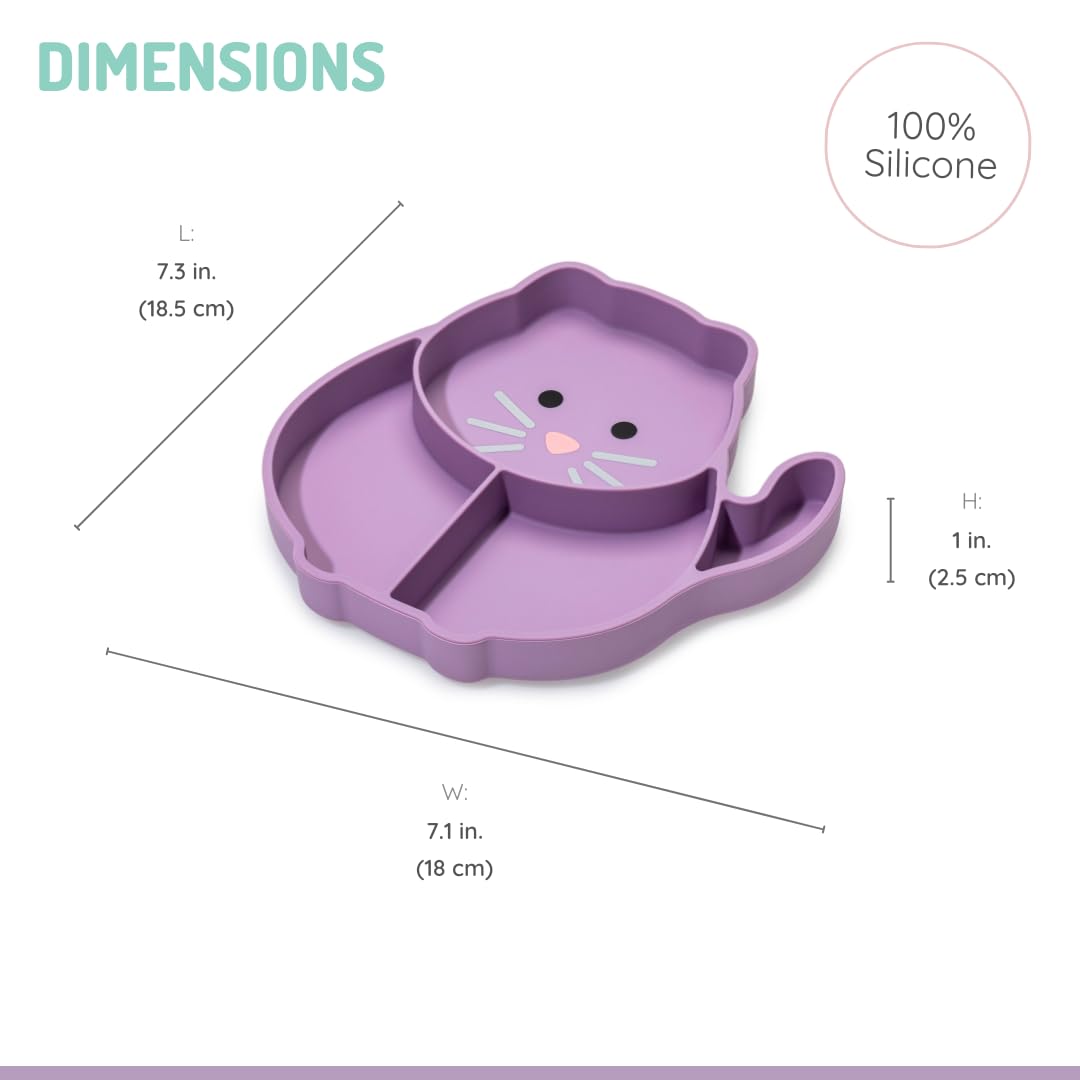 Suction plate design enabling easy grip and independent feeding for toddlers.