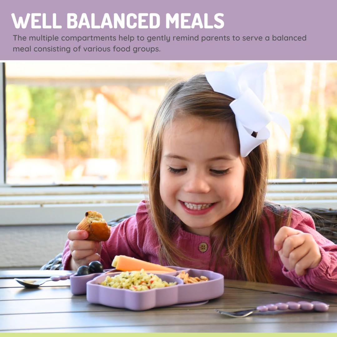 Fits most high chairs for stable meals on tables or trays.