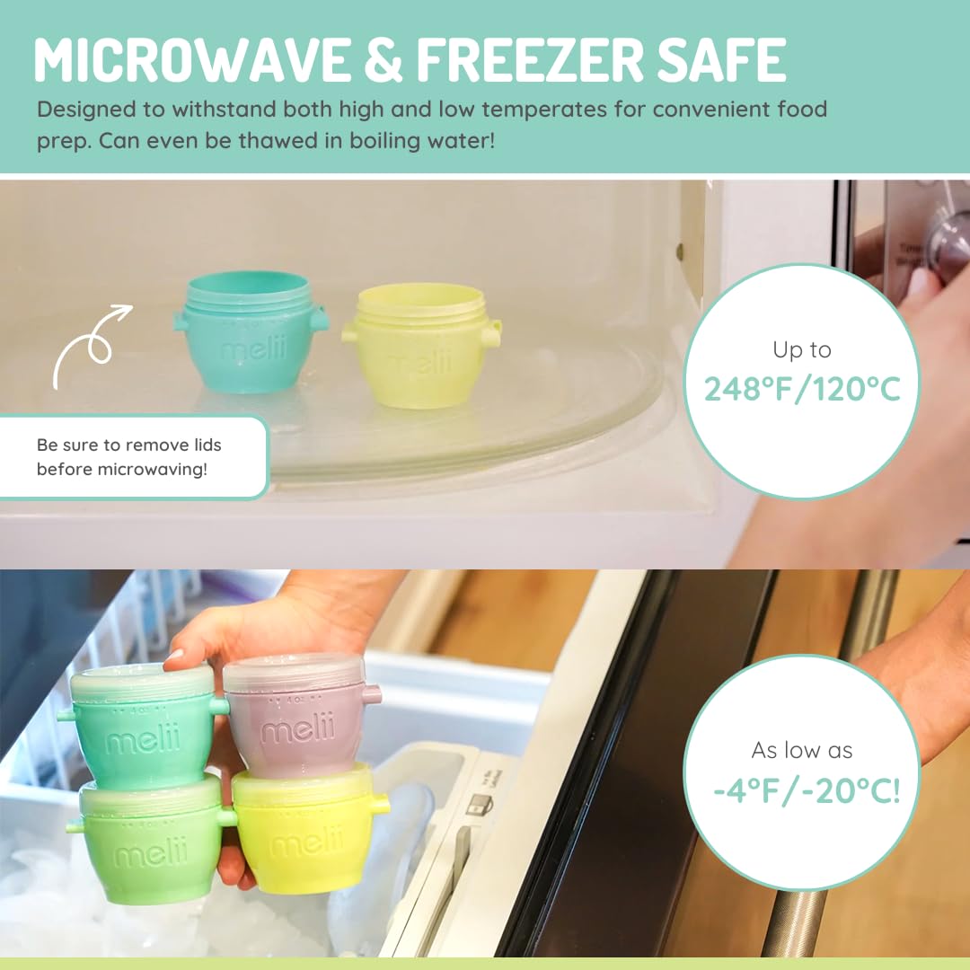 melii on-the-go snack container ready for car trips or strollers