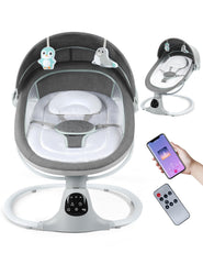 MelloBubbz electric baby swing compact design for easy storage and travel