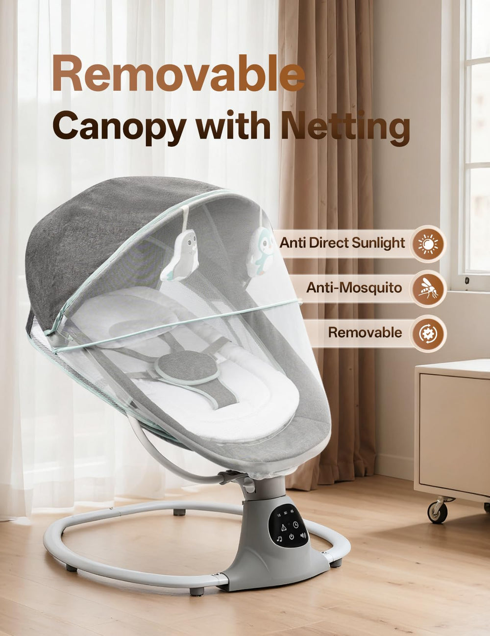 MelloBubbz portable-outdoor-use swing powered by batteries for outdoors